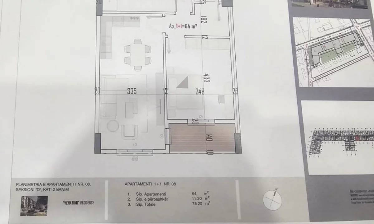 Shtepi ne shitje Apartament ne Tirane, 1+1, Mobilimi Bosh, pa mobiluar, Pagesa 57,125  Euro.