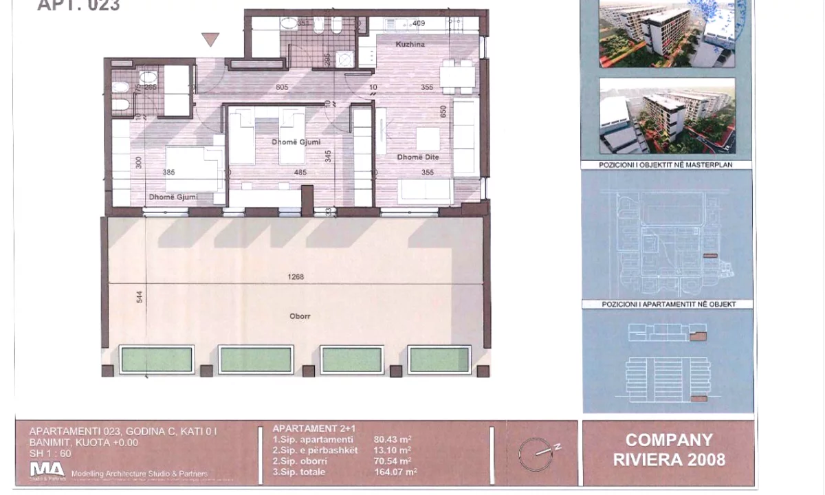 Apartment for sale in Tirana 2+1, Emty
