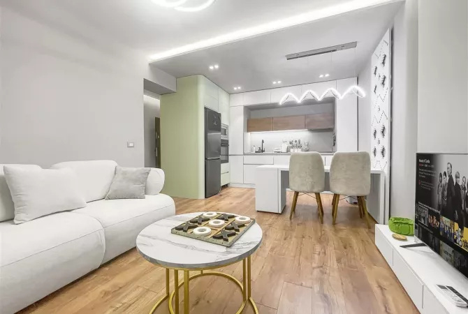 Shtepi me qera Apartament ne Tirane, 1+1, Mobilimi E mobiluar, Pagesa 1,100  Euro.