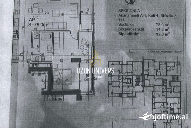 Shtepi ne shitje Apartament ne Vlore, 1+1, Mobilimi Bosh, pa mobiluar, Pagesa 258,440  Euro.