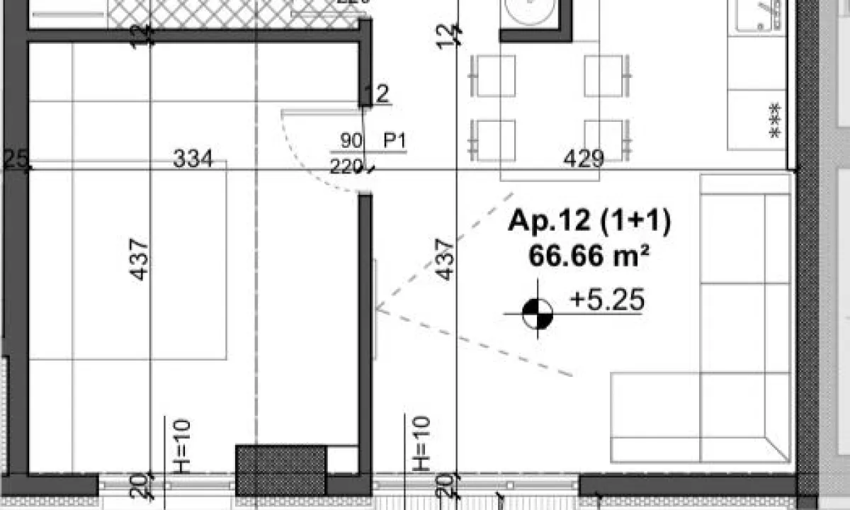 Shtepi ne shitje Apartament ne Tirane, 1+1, Mobilimi Bosh, pa mobiluar, Pagesa 96,657  Euro.
