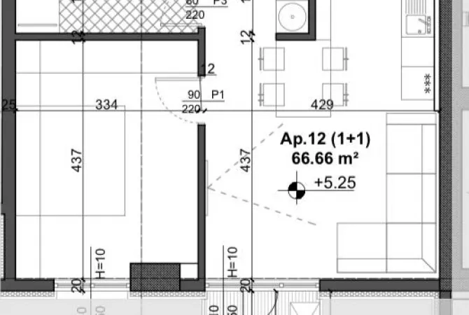 Shitet Apartament 1+1 dhe Post Parkimi Rruga Simon Gjoni, Ish Fusha e Aviacionit
