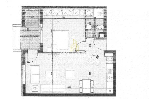 Shtepi ne shitje Apartament ne Tirane, 1+1, Mobilimi Bosh, pa mobiluar, Pagesa 55,498  Euro.