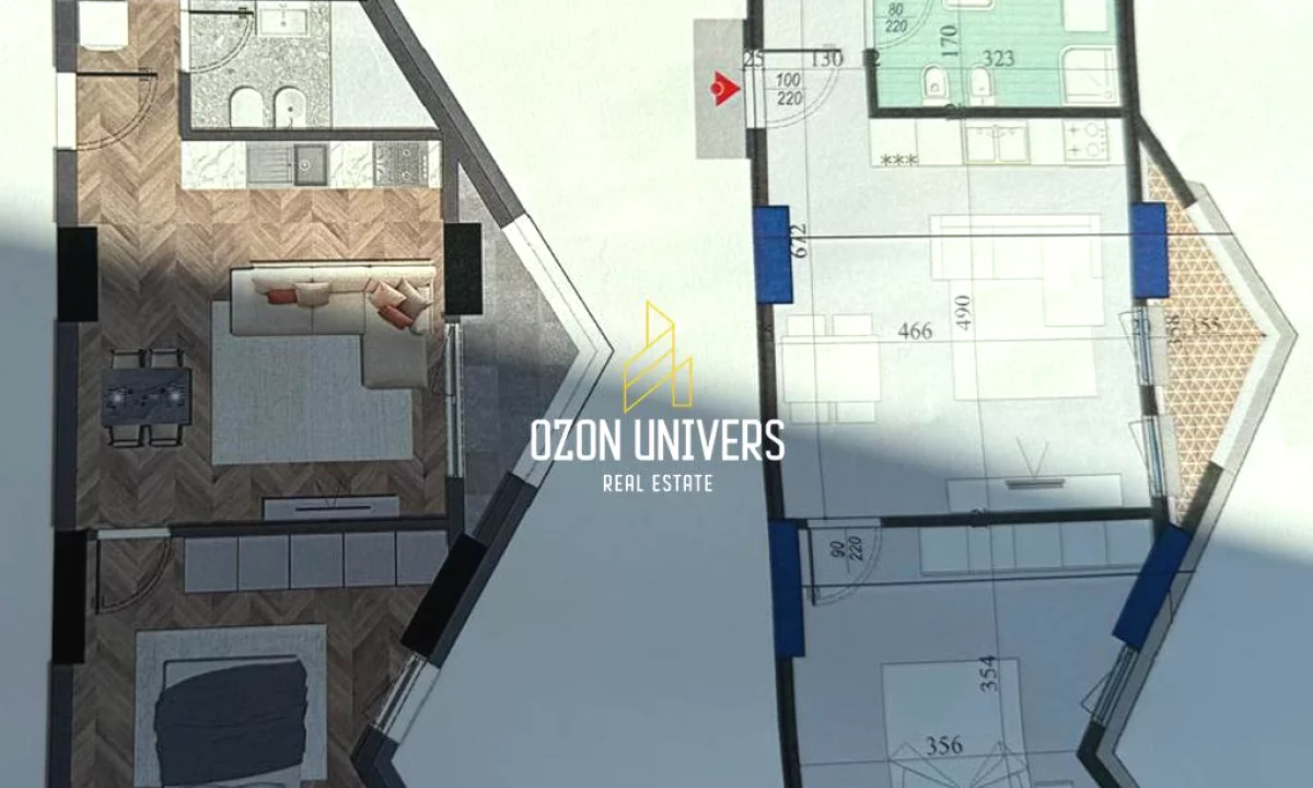 Shtepi ne shitje Apartament ne Tirane, 1+1, Mobilimi Bosh, pa mobiluar, Pagesa 126,350  Euro.