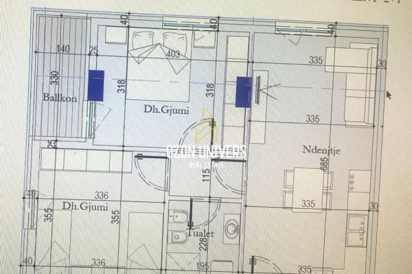 Shtepi ne shitje Apartament ne Tirane, 2+1, Mobilimi Bosh, pa mobiluar, Pagesa 102,250  Euro.