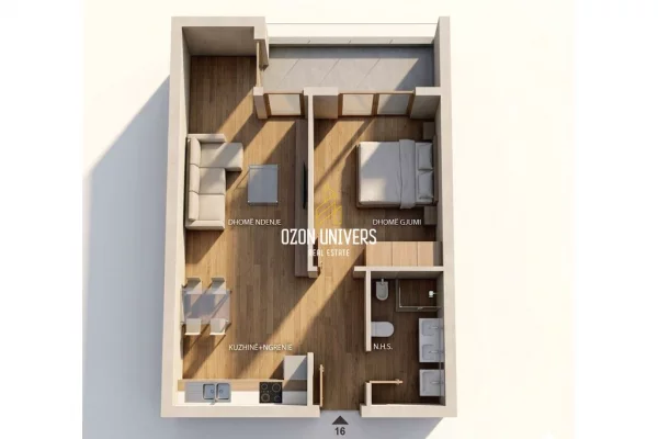 Shtepi ne shitje 1+1 ne Tirane - 89,880 Euro