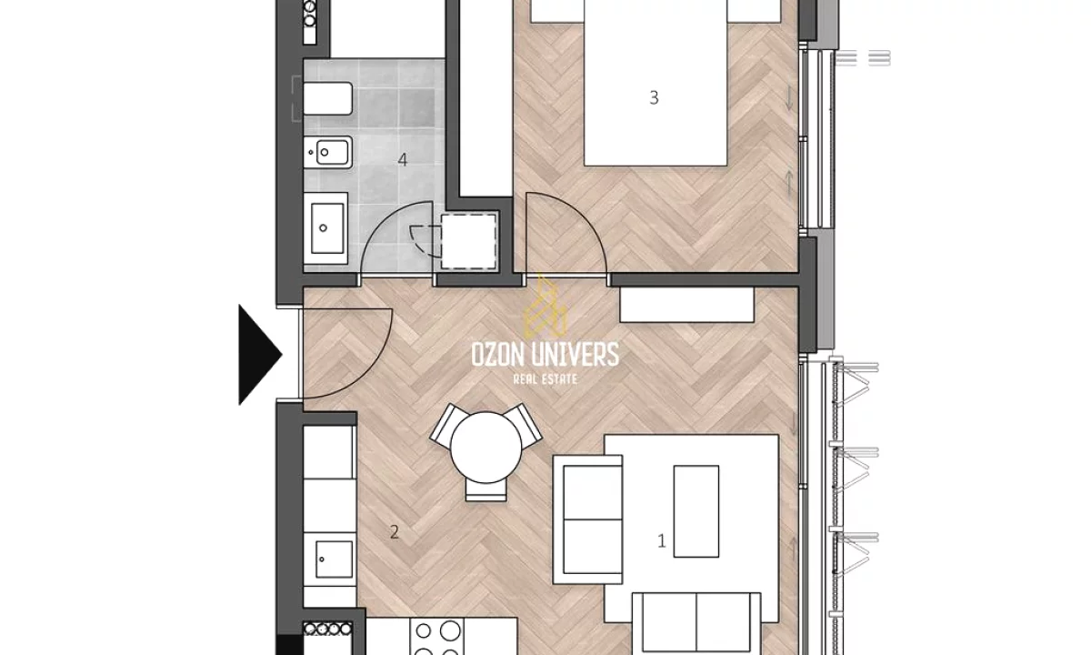 Shtepi ne shitje Apartament ne Vlore, 1+1, Mobilimi Bosh, pa mobiluar, Pagesa 280,000  Euro.