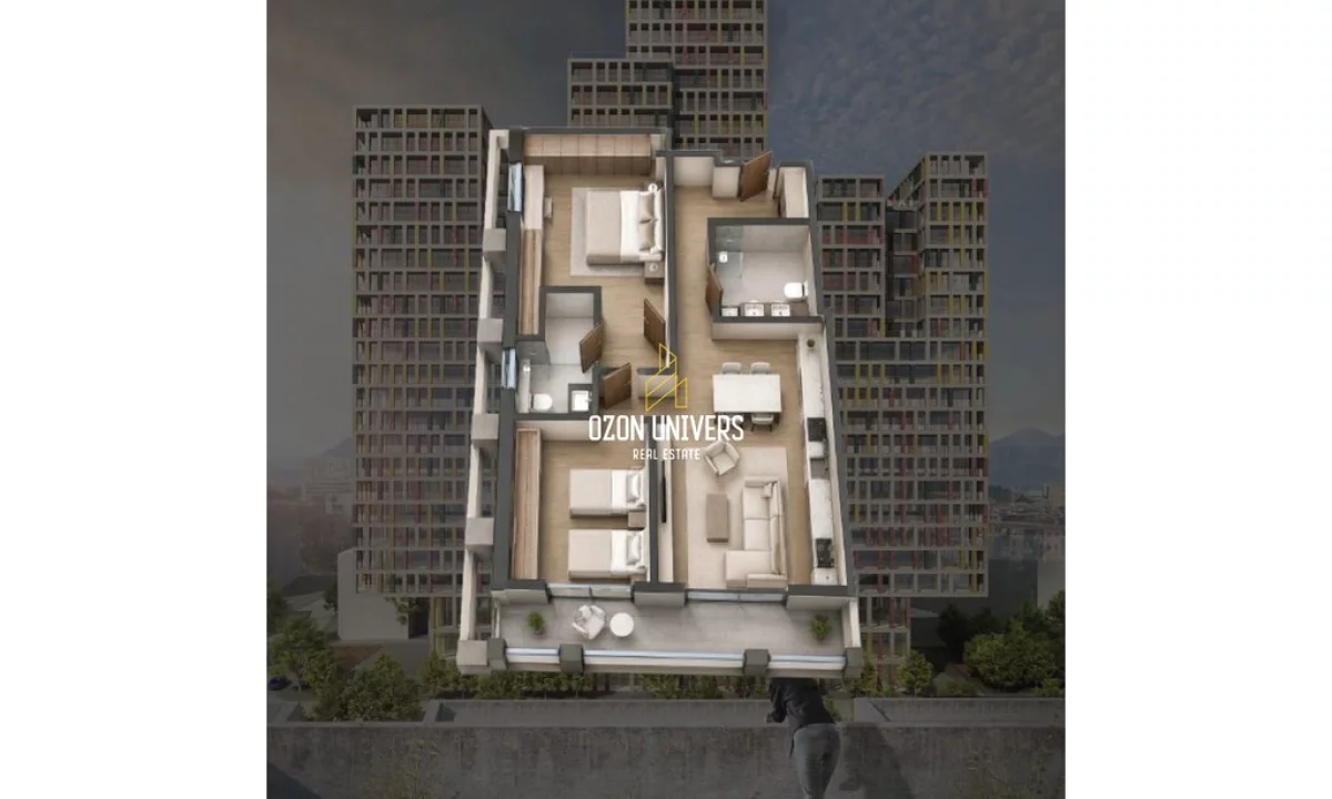 Shtepi ne shitje Apartament ne Tirane, 2+1, Mobilimi Bosh, pa mobiluar, Pagesa 302,250  Euro.
