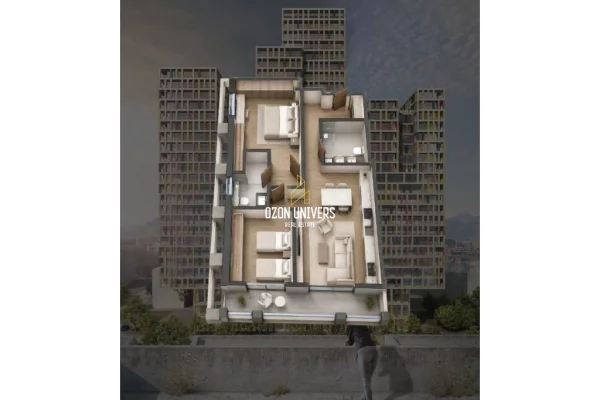 Apartament 2+1+2 për shitje, Manhattan Residence, Zogu i Zi!