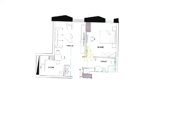 Shtepi ne shitje Apartament ne Tirane, 1+1, Mobilimi Bosh, pa mobiluar, Pagesa 305,892  Euro.