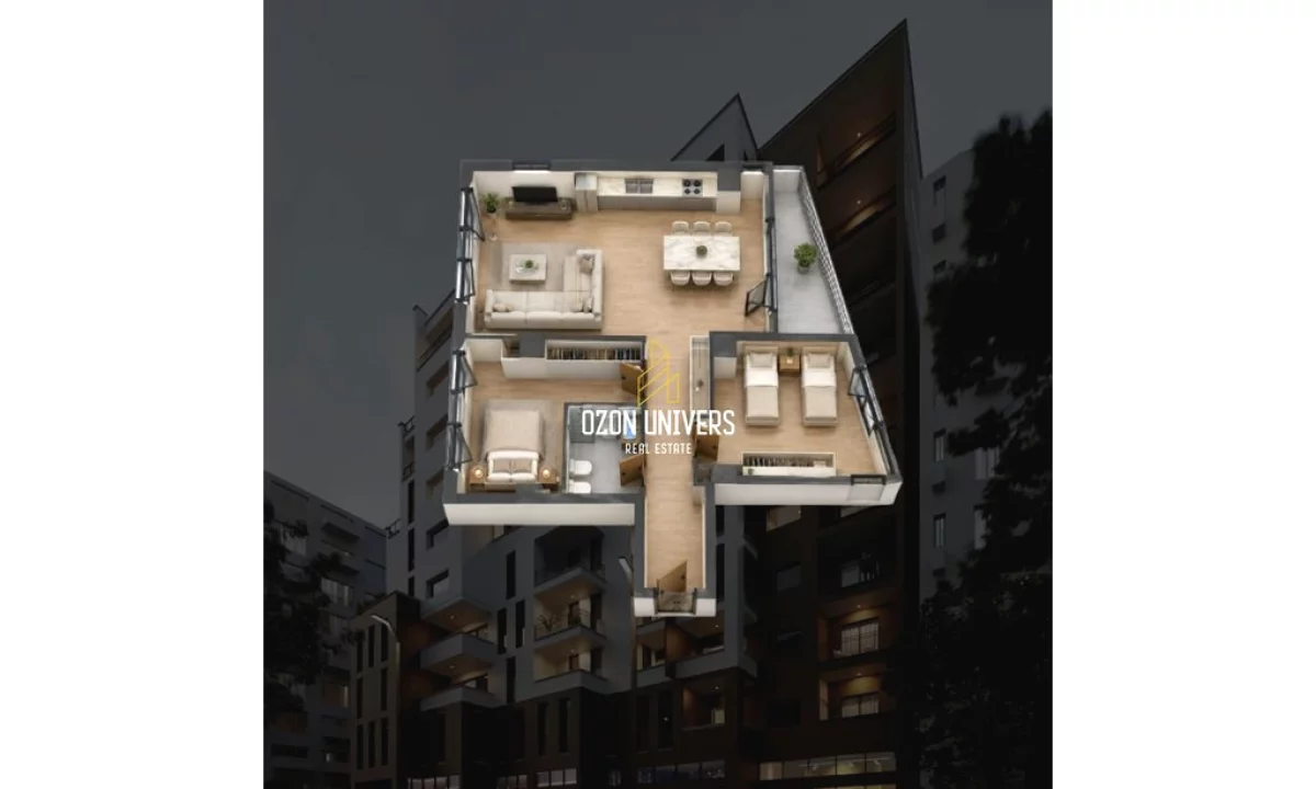 Shtepi ne shitje Apartament ne Tirane, 2+1, Mobilimi Bosh, pa mobiluar, Pagesa 209,715  Euro.
