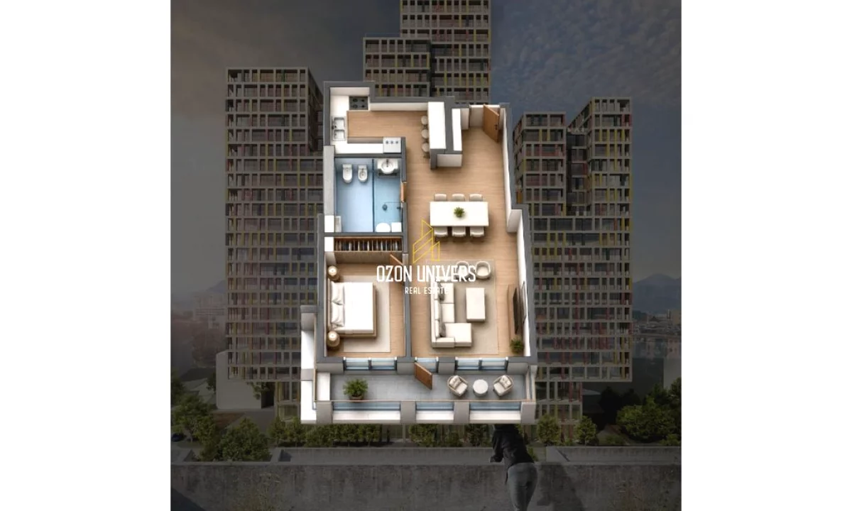 Shtepi ne shitje Apartament ne Tirane, 1+1, Mobilimi Bosh, pa mobiluar, Pagesa 278,500  Euro.
