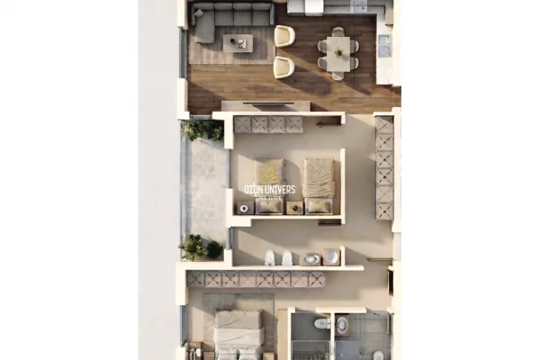 Shtepi ne shitje Apartament ne Tirane, 2+1, Mobilimi Bosh, pa mobiluar, Pagesa 129,046  Euro.