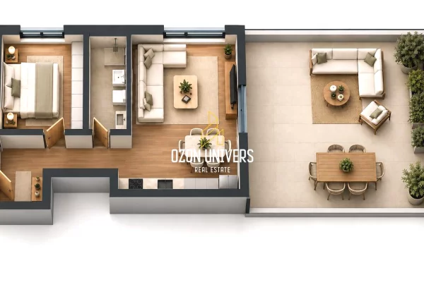 Apartament 1+1+Verandë për shitje pranë Vilës L, Astir!!