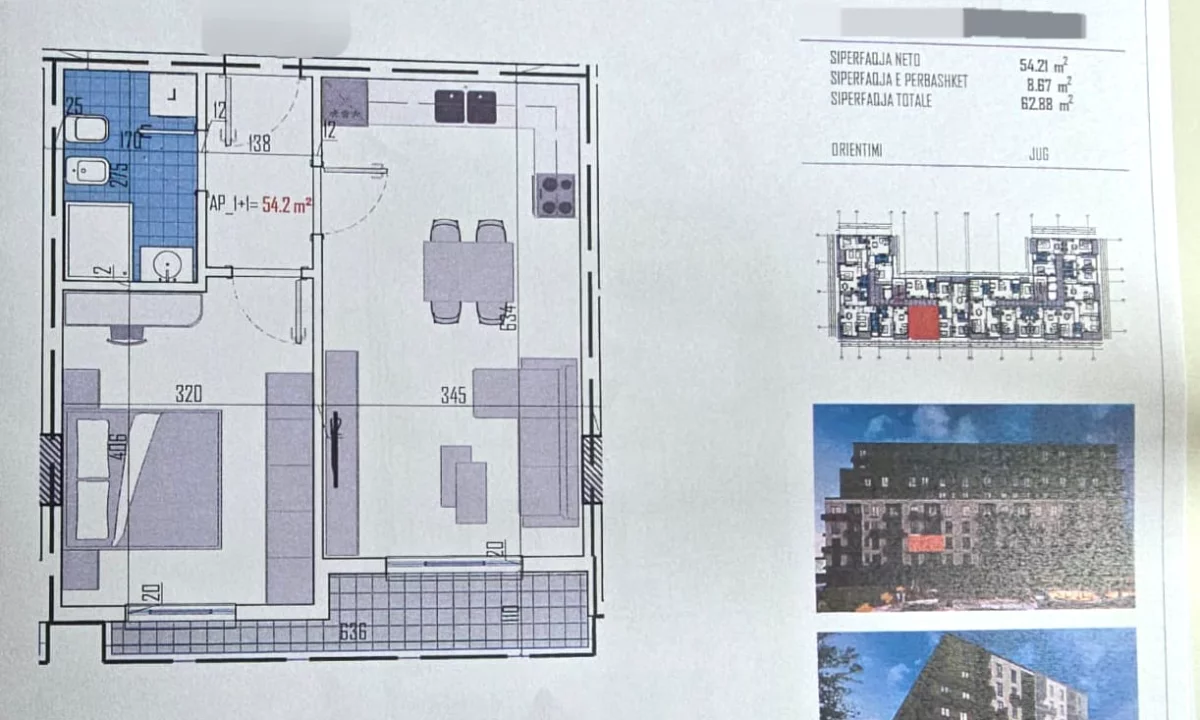 Shtepi ne shitje Apartament ne Tirane, 1+1, Mobilimi Bosh, pa mobiluar, Pagesa 5,900,000  Leke.