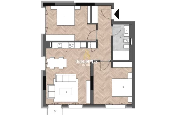 Shtepi ne shitje Apartament ne Vlore, 2+1, Mobilimi Bosh, pa mobiluar, Pagesa 476,884  Euro.