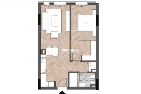 Shtepi ne shitje Apartament ne Vlore, 1+1, Mobilimi Bosh, pa mobiluar, Pagesa 307,169  Euro.