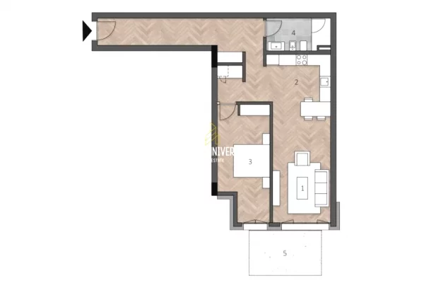 Shtepi ne shitje Apartament ne Vlore, 1+1, Mobilimi Bosh, pa mobiluar, Pagesa 448,386  Euro.