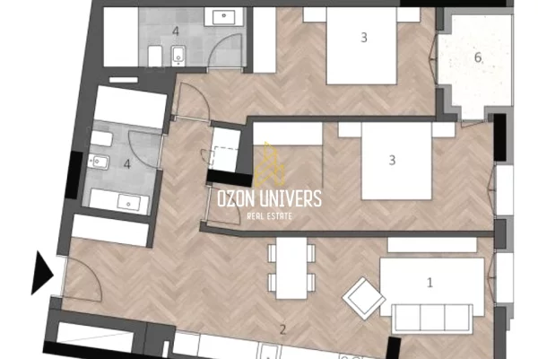 Shtepi ne shitje Apartament ne Vlore, 2+1, Mobilimi Bosh, pa mobiluar, Pagesa 498,594  Euro.