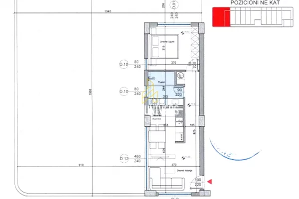 Shtepi ne shitje Apartament ne Durres, 1+1, Mobilimi Bosh, pa mobiluar, Pagesa 203,515  Euro.