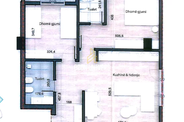 Shtepi ne shitje Apartament ne Tirane, 2+1, Mobilimi Bosh, pa mobiluar, Pagesa 154,950  Euro.