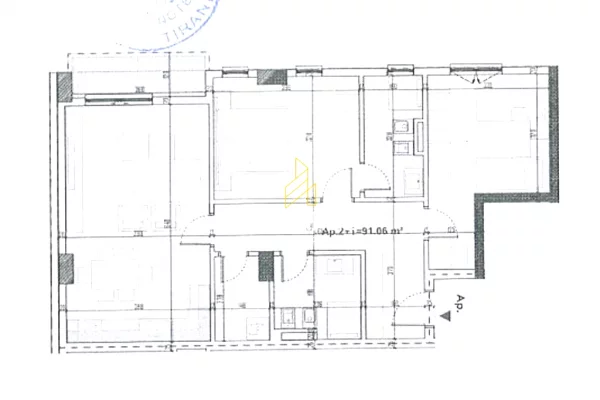 Appartamento in vendita a Tirana 2+1, Vuoto