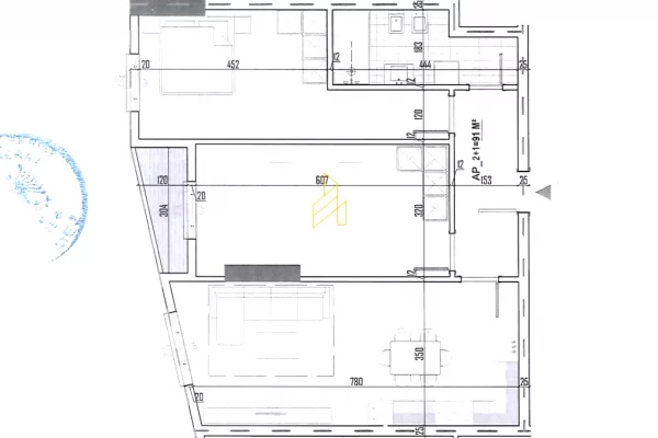Appartamento in vendita a Tirana 1+1, Vuoto