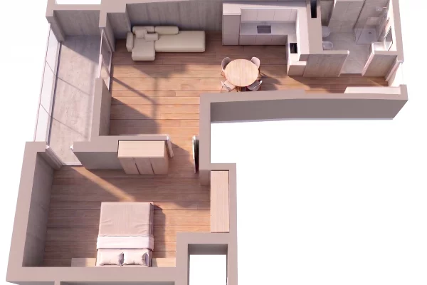 Shtepi ne shitje Apartament ne Durres, 1+1, Mobilimi Bosh, pa mobiluar, Pagesa 87,960  Euro.