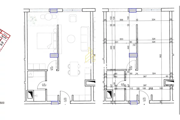 Shtepi ne shitje Apartament ne Sarande, 1+1, Mobilimi Bosh, pa mobiluar, Pagesa 132,300  Euro.