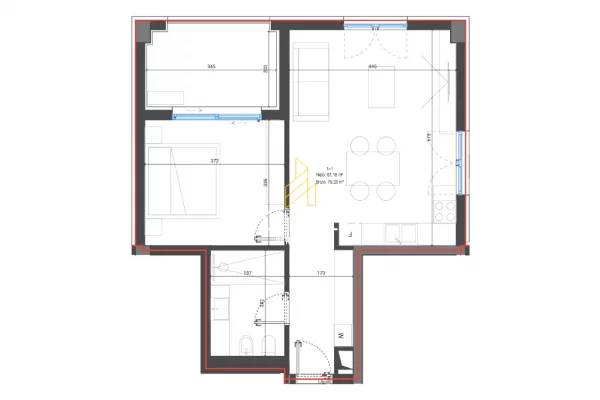 Shtepi ne shitje Apartament ne Himare, 1+1, Mobilimi Bosh, pa mobiluar, Pagesa 213,975  Euro.