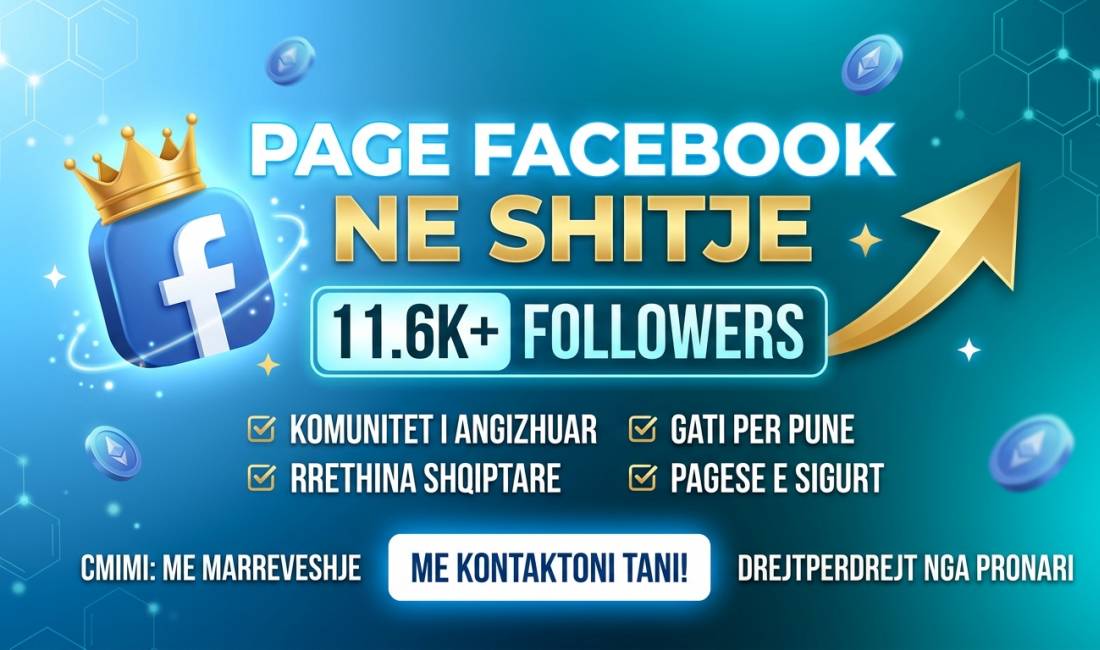 Shitet faqe facebook 11.6k followers