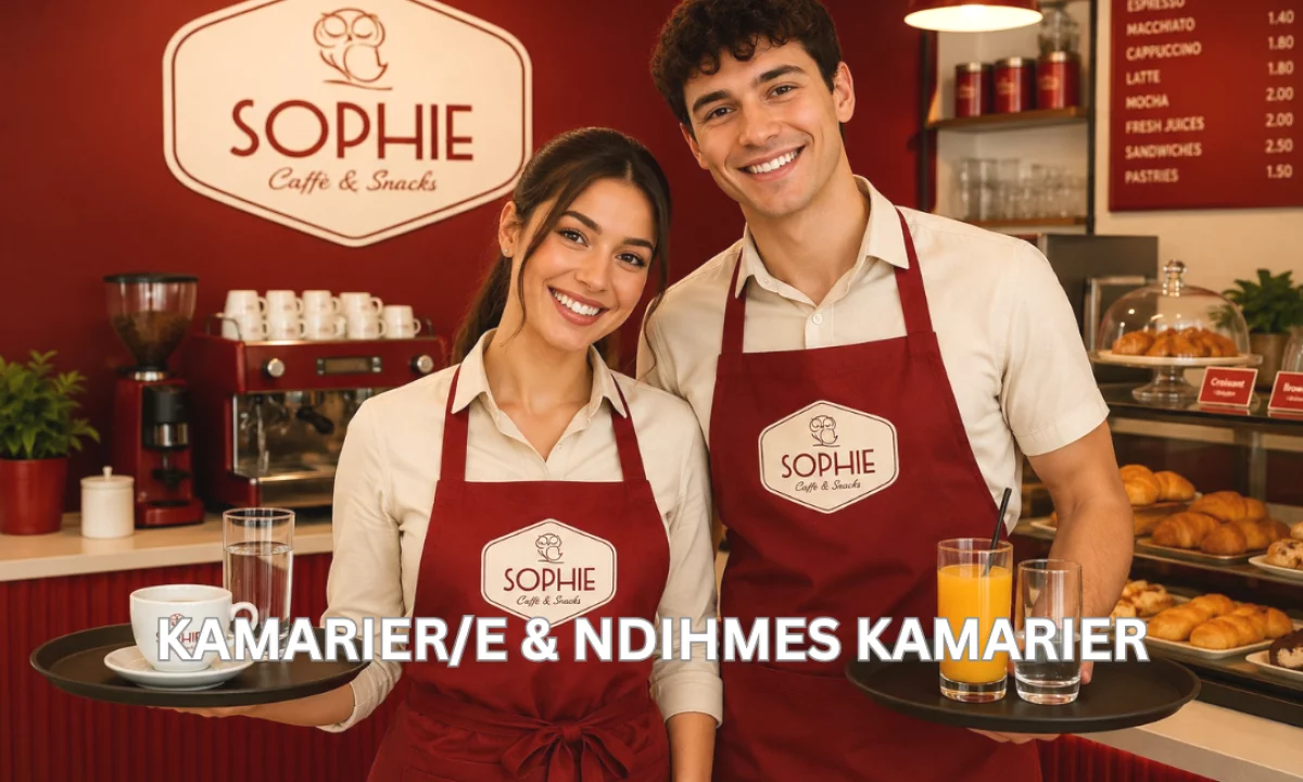 Njoftime Pune ne Tirane, Profesioni Kamarier/e, Ndihmes Kamarier , Fillestar/Pak eksperience, Pagesa Me Marreveshje.
