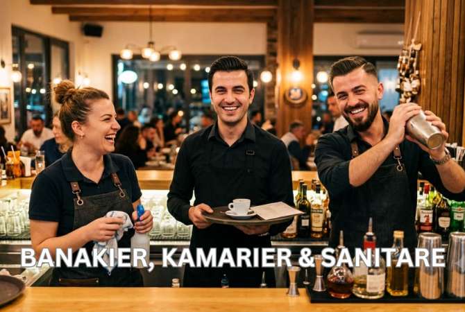 Njoftime Pune per Banakier, Kamarier, Sanitare ne Tirane