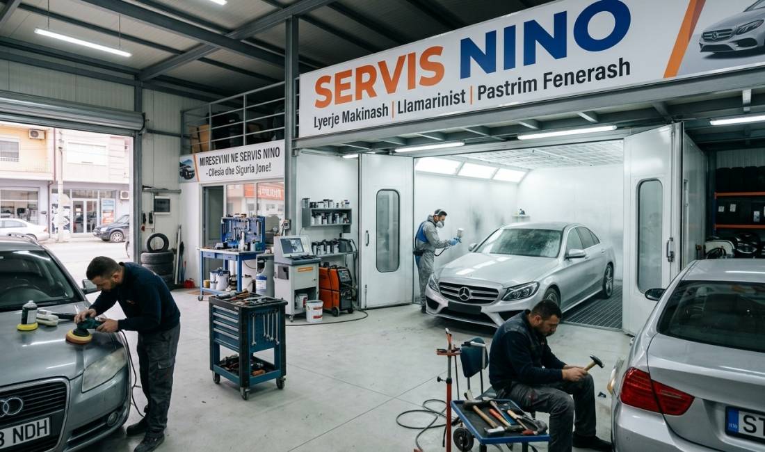 Servis NINO - Ofrojme Sherbime Lyerje Makinash, Llamarinist, Pastrim fenerash