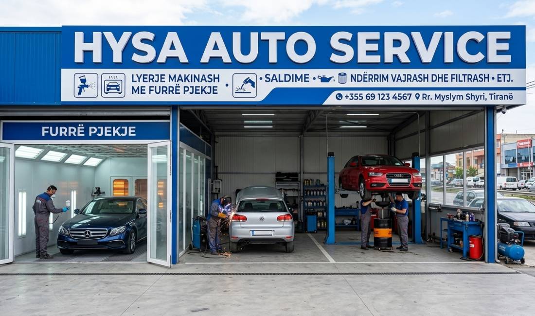 Hysa Auto Service ofron sherbimet  Lyerje makinash me furre pjekje, Saldime, Nderrim vajrash dhe filtrash etj.