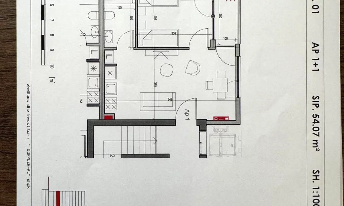 Apartment for sale in Tirana 1+1, Emty