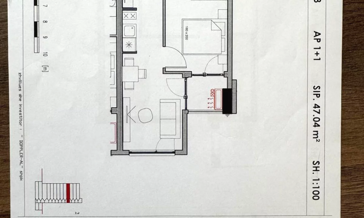 Apartment for sale in Tirana 1+1, Emty