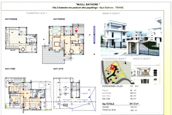 Luxury villas for sale in Tirana 4+1, Emty