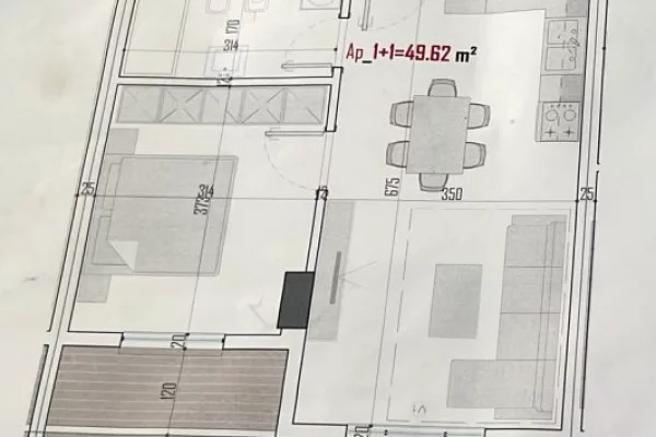 APARTAMENT 1+1 NE SHITJE NE PASKUQAN