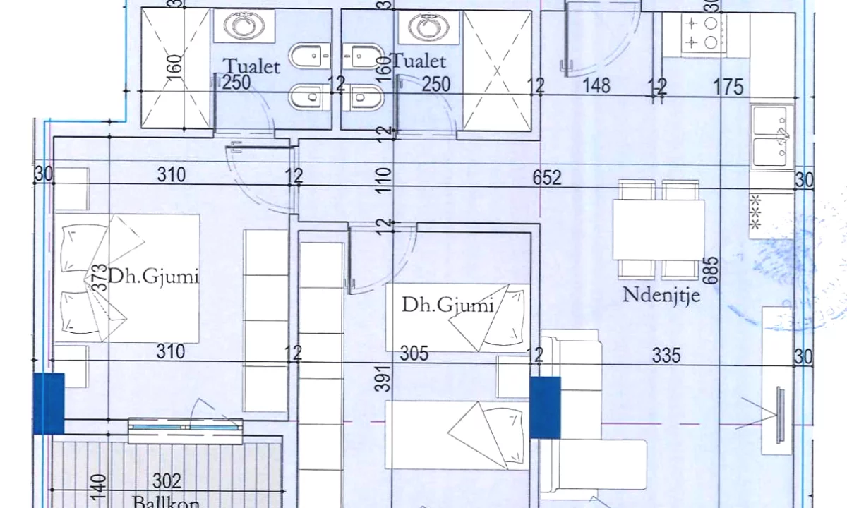 Shtepi ne shitje Apartament ne Tirane, 2+1, Mobilimi Bosh, pa mobiluar, Pagesa 102,000  Euro.