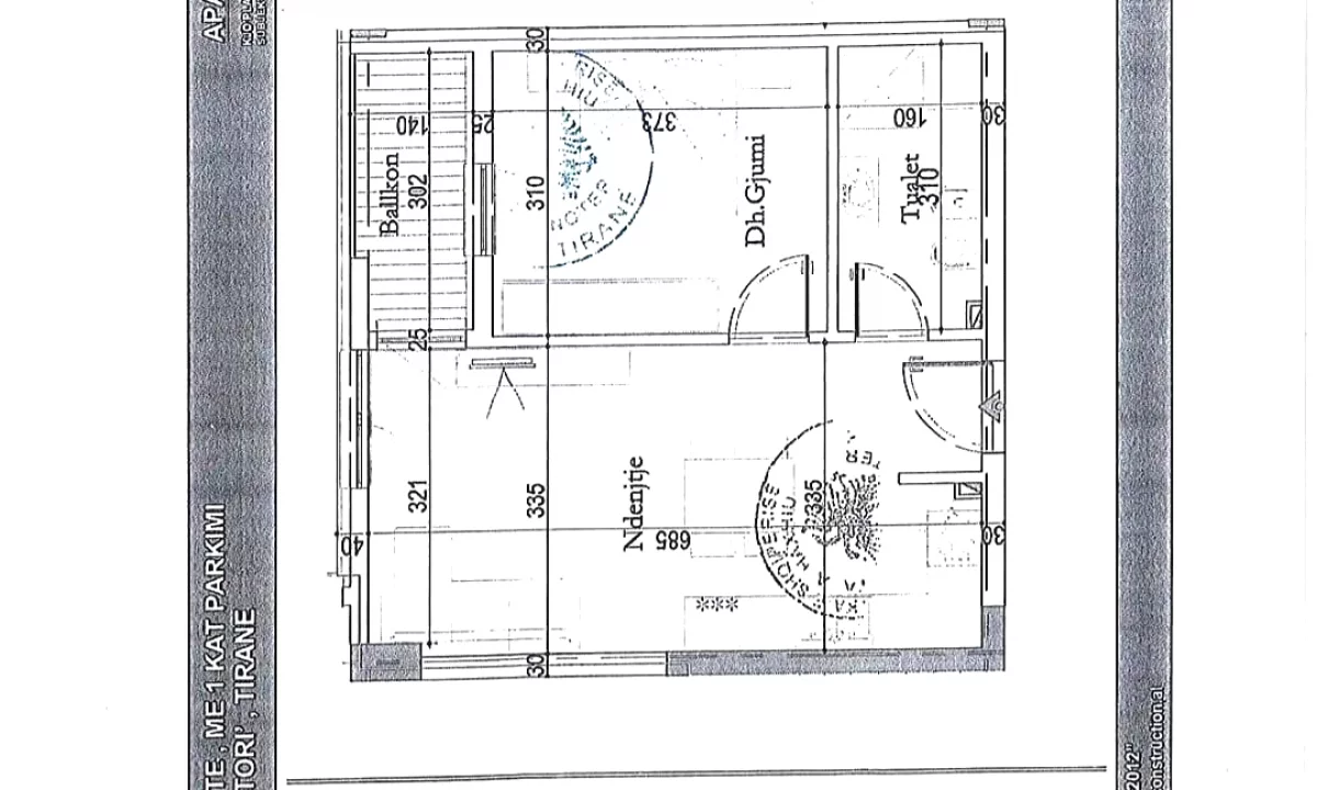 Shtepi ne shitje Apartament ne Tirane, 1+1, Mobilimi Bosh, pa mobiluar, Pagesa 87,000  Euro.