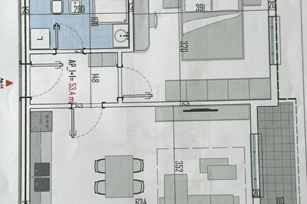 Ap 1+1 ne shitje ne Kamez, te rrethi Bathores