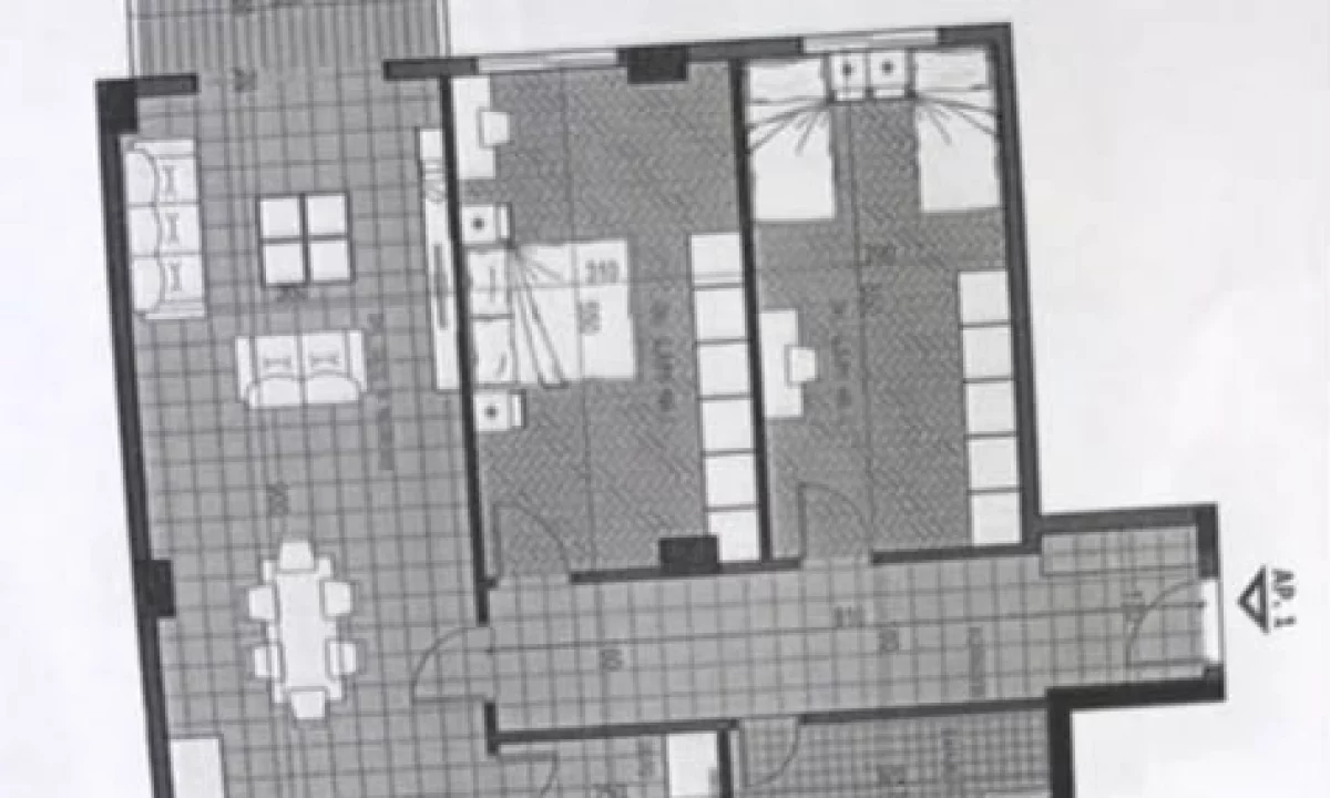 Shtepi ne shitje Apartament ne Tirane, 2+1, Mobilimi Bosh, pa mobiluar, Pagesa 125,000  Euro.