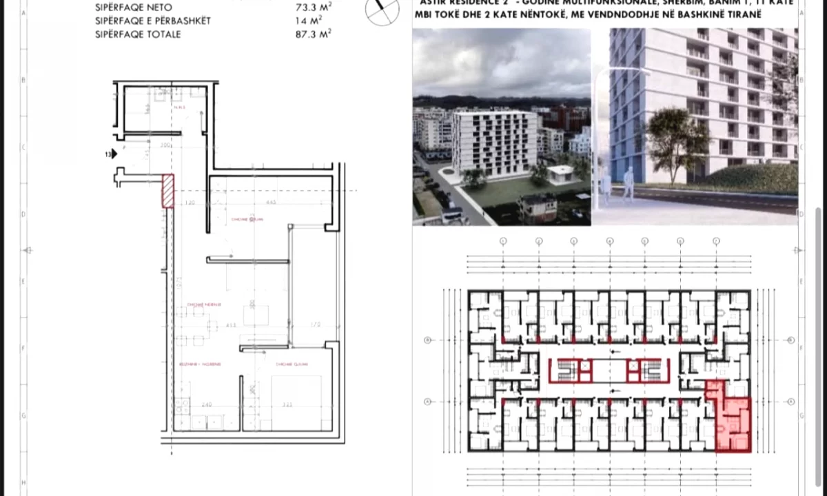 Apartment for sale in Tirana 2+1, Emty