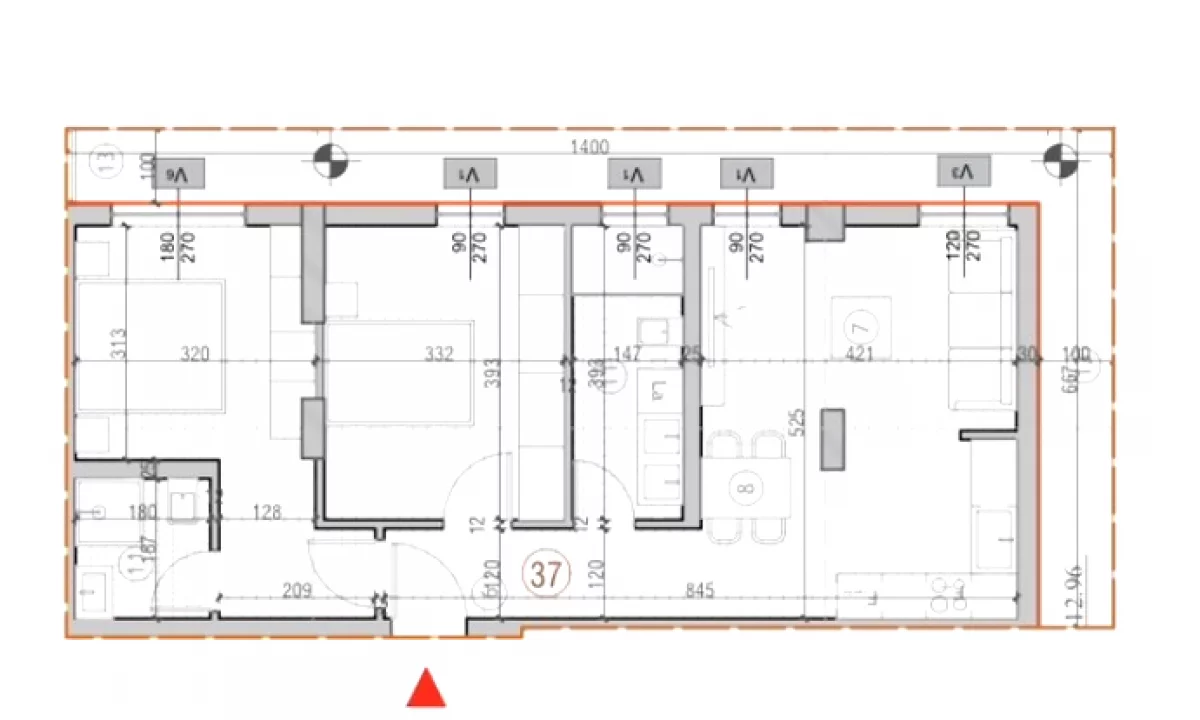 Shtepi ne shitje Apartament ne Tirane, 2+1, Mobilimi Bosh, pa mobiluar, Pagesa 230,000  Euro.