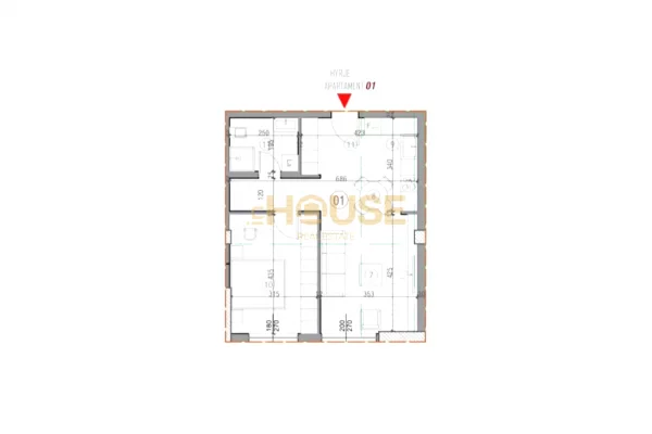 Shtepi ne shitje Apartament ne Tirane, 1+1, Mobilimi Bosh, pa mobiluar, Pagesa 153,000  Euro.