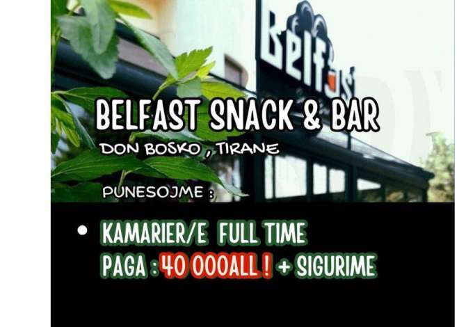 Job Offers for Waiter in Tirana