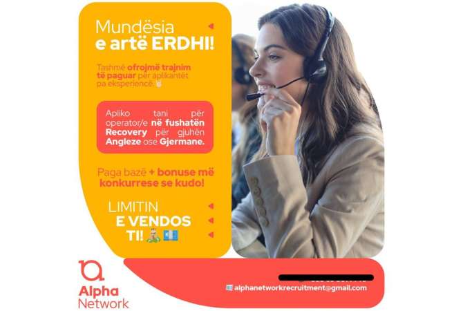 Job Offers for Call Center Agent in Tirana