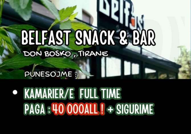 Job Offers for Waiter in Tirana