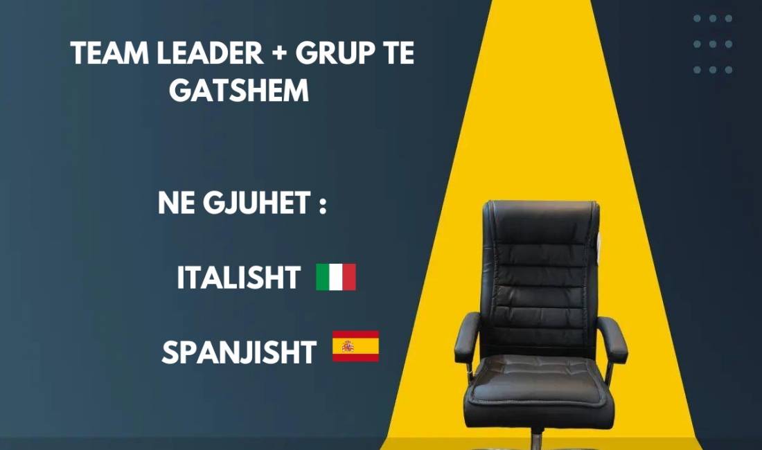 Njoftime Pune ne Tirane, Profesioni Operatorë, Retention, Team Leader + Grup ne gjuhen ITALIANE dhe SPANJISHT , Fillestar/Pak eksperience, Pagesa 1,500  Euro.